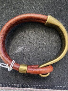 Unisex Leather and Brass bracelet NWT